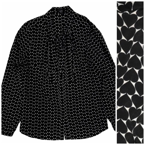 Jacob Tie-Neck Tuxedo Blouse - Picture 1 of 4